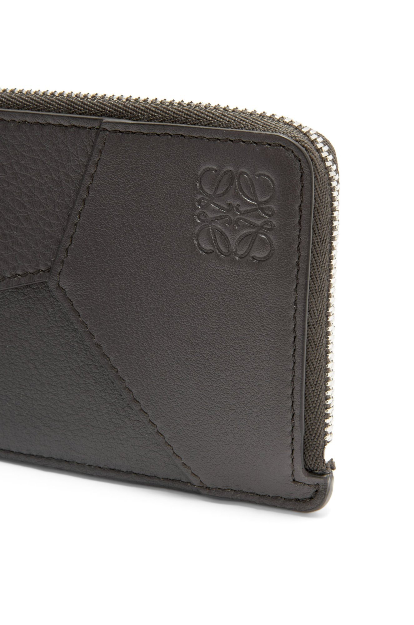 Loewe Puzzle Edge Long Card And Coin Holder In Classic Calf Leather In Black