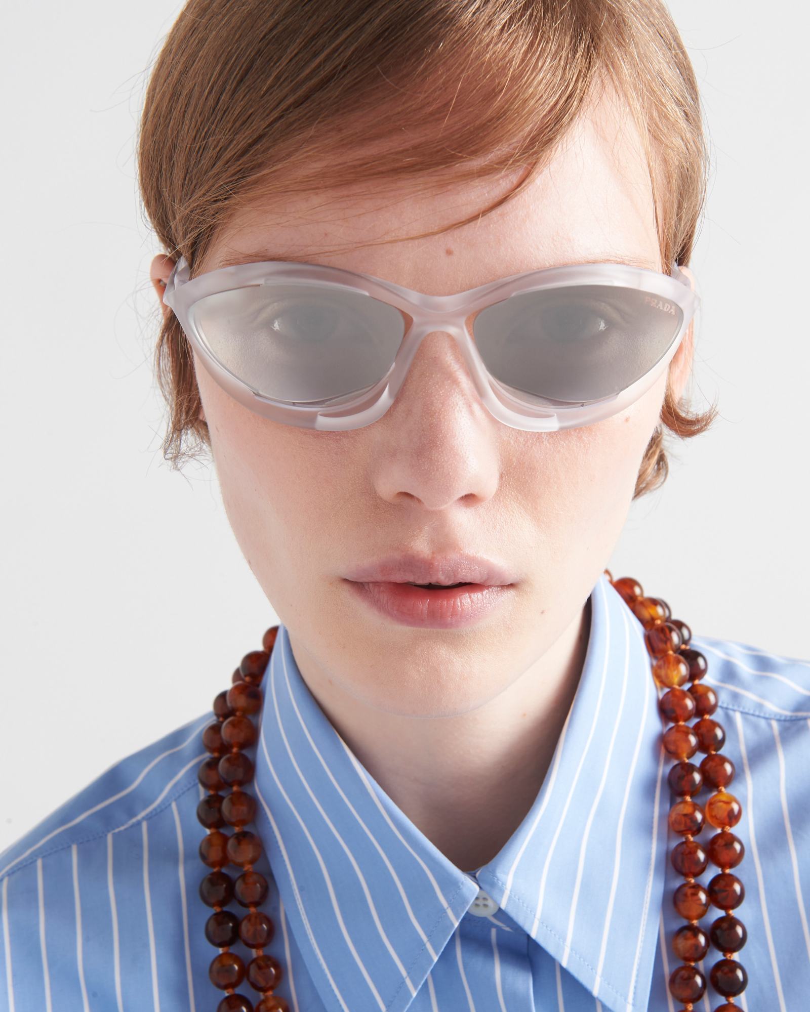 Prada Morph Cat-eye Frame Sunglasses In White