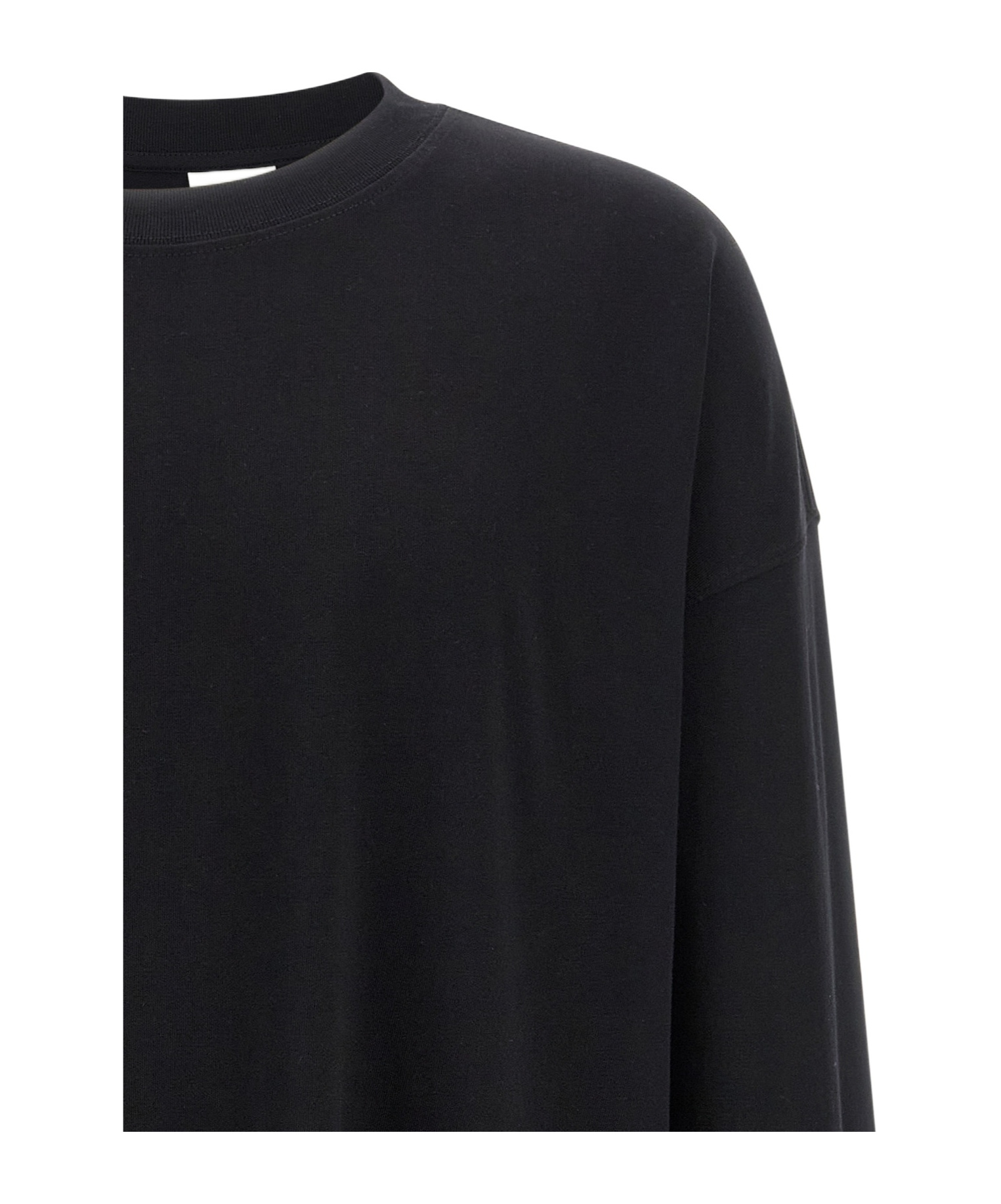 Dries Van Noten Men White Cotton Hegland Oversize T-shirt In Black