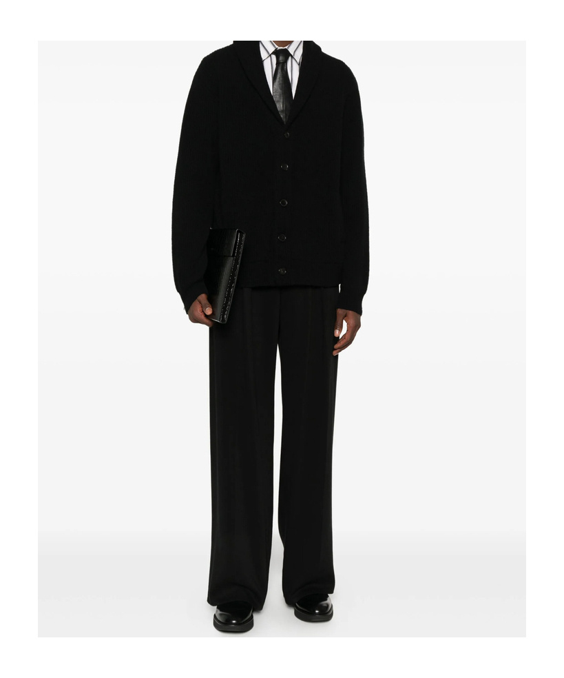 Roberto Collina Button-down Long-sleeved Casual Jacket In Black