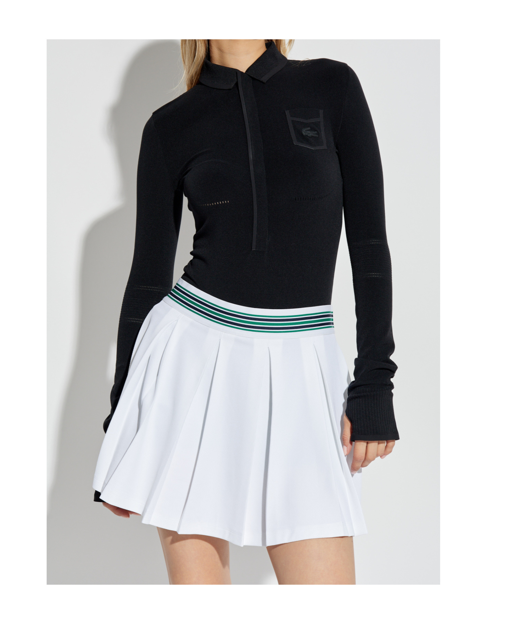 Lacoste Logo-appliqué Bodysuit In Black
