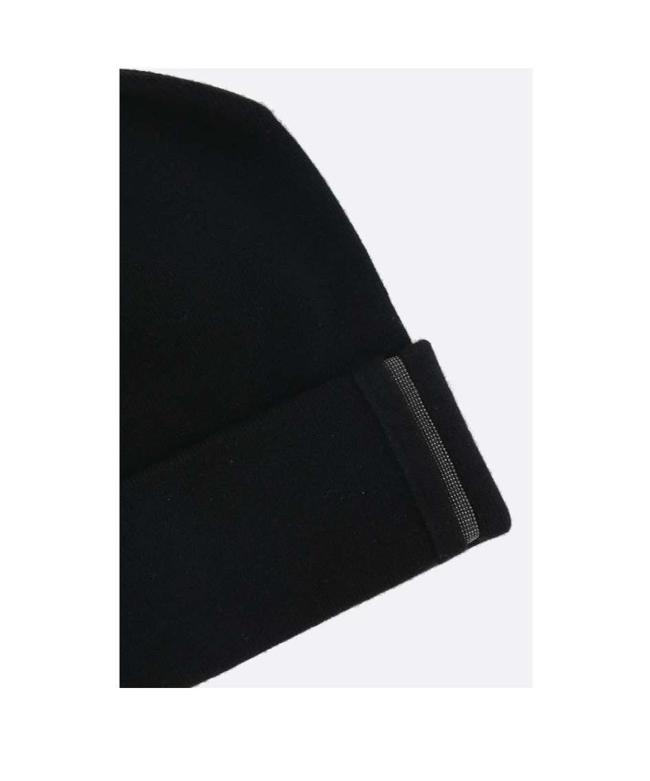 Brunello Cucinelli Embellished Cashmere Beanie In Black