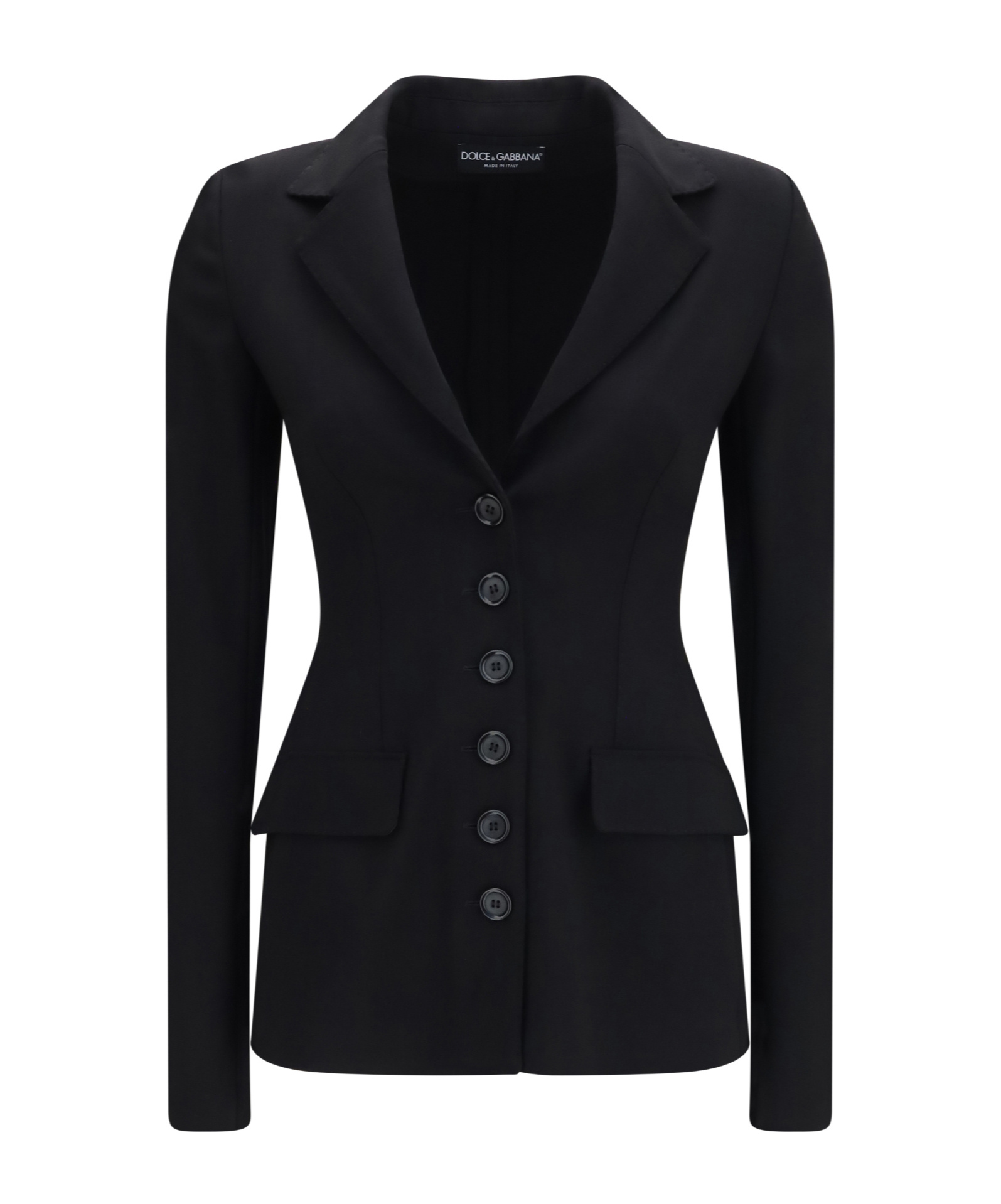 Dolce & Gabbana Single-breasted Jacket In Wool In Black