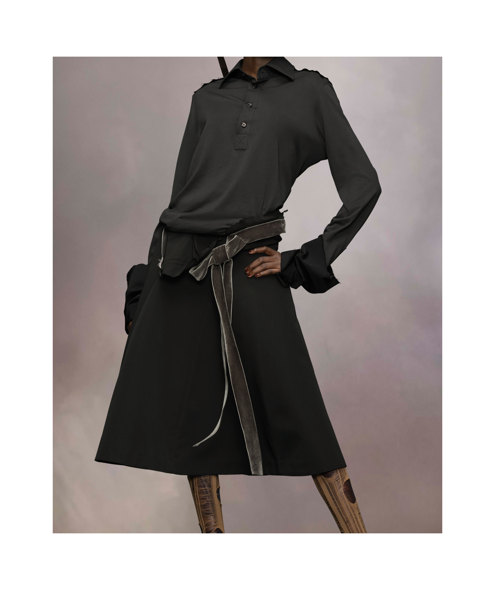 Maison Margiela Work-in-progress Dress Woman Black In Black