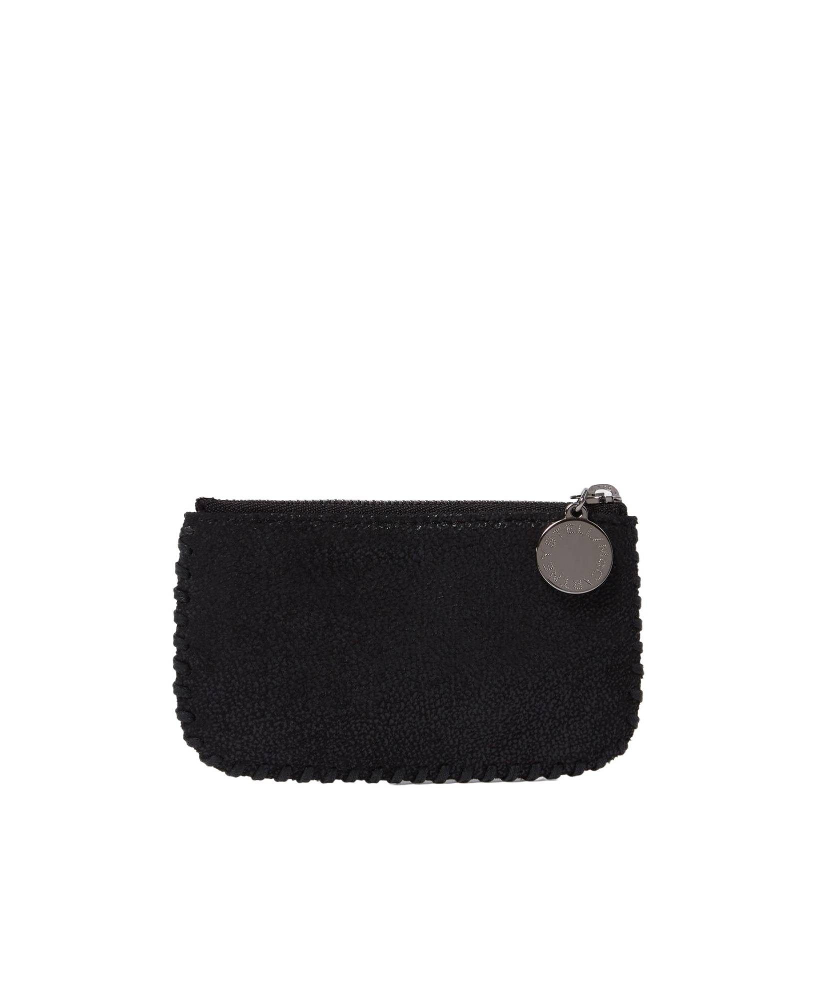 Stella Mccartney Falabella Zip Cardholder Keyring In Black