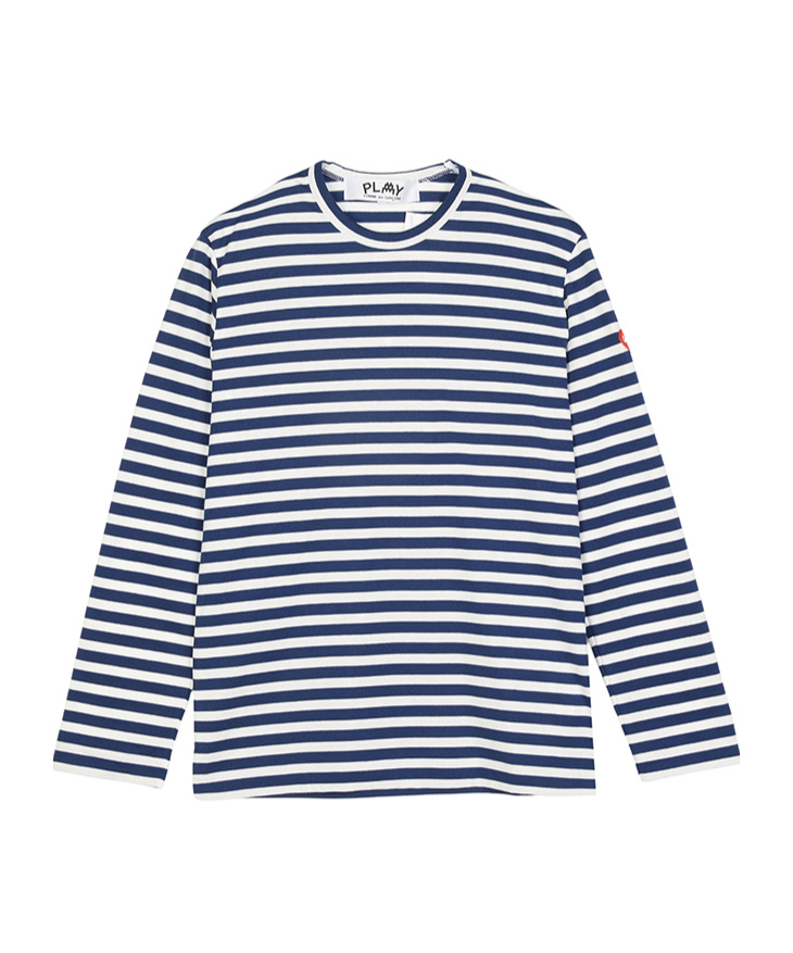 Comme Des Garçons Play X The Artist Invader Striped Long-sleeve T-shirt