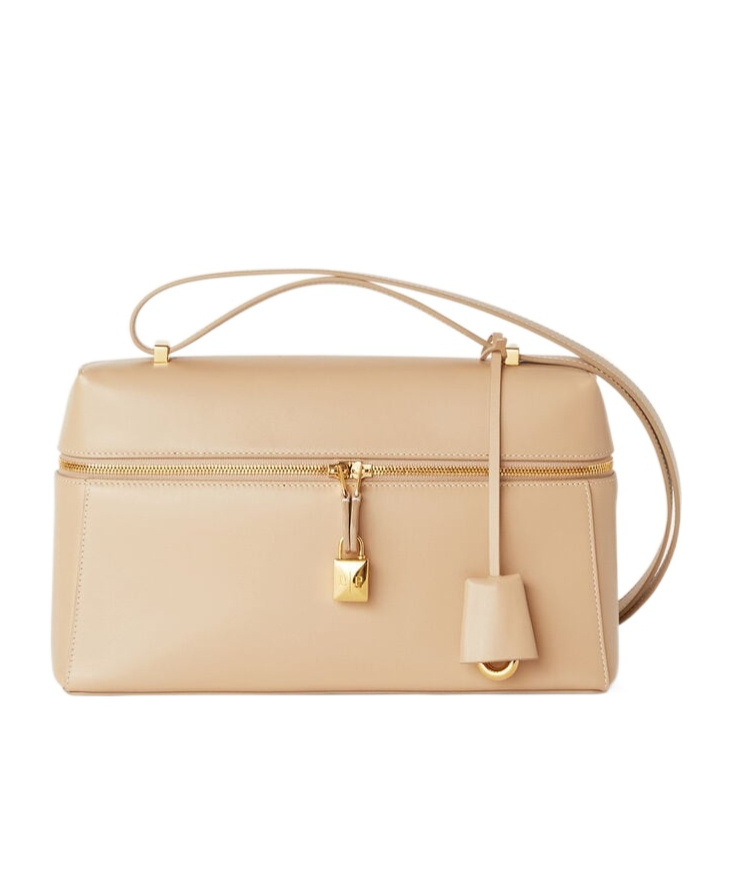 Loro Piana Zip-open Shoulder Bag In Light Frankincense Yellow/sun Gold