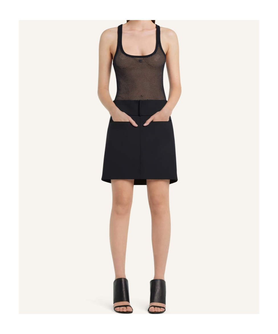 Shop Courrèges Scuba Top In Black