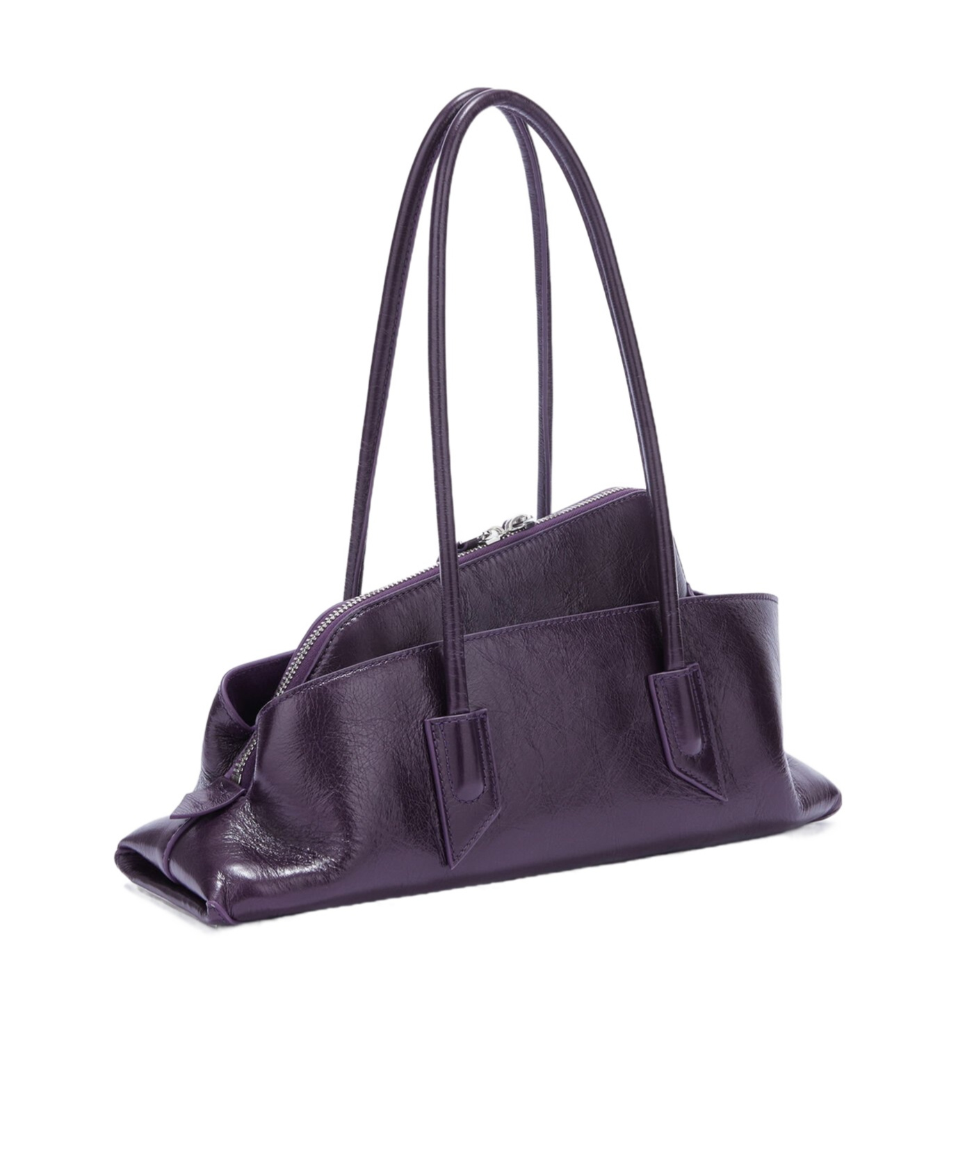 Attico ''la Passeggiata Small'' Dark Violet Top Handle
