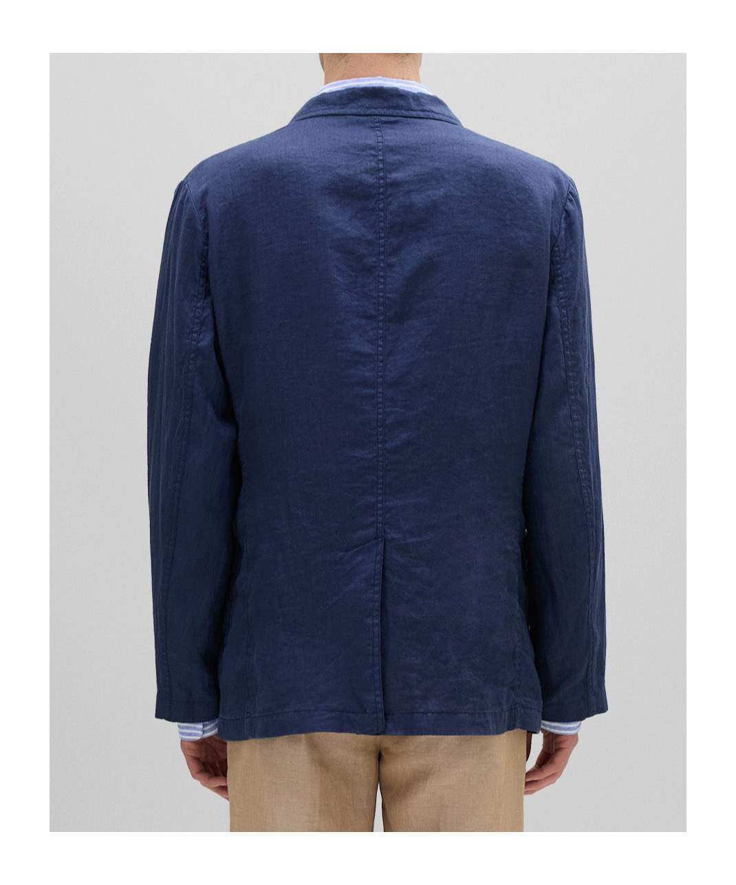 ASPESI NOTCHED-LAPELS LINEN BLAZER