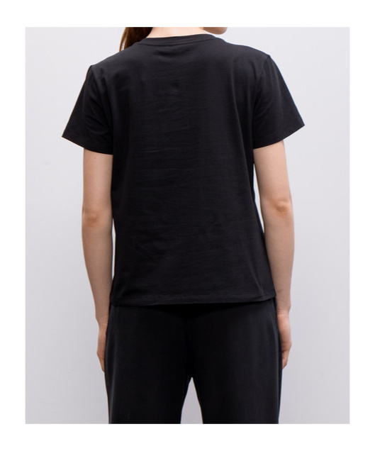 Twinset Front Logo T-shirt In Black