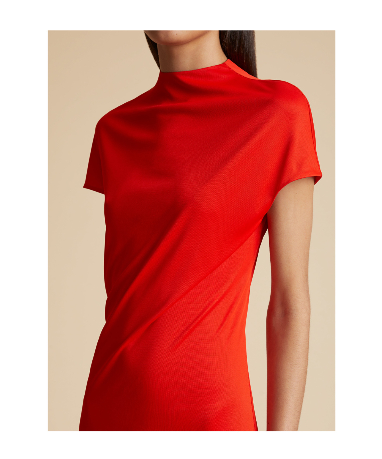 Khaite Short-sleeved Dress In Red