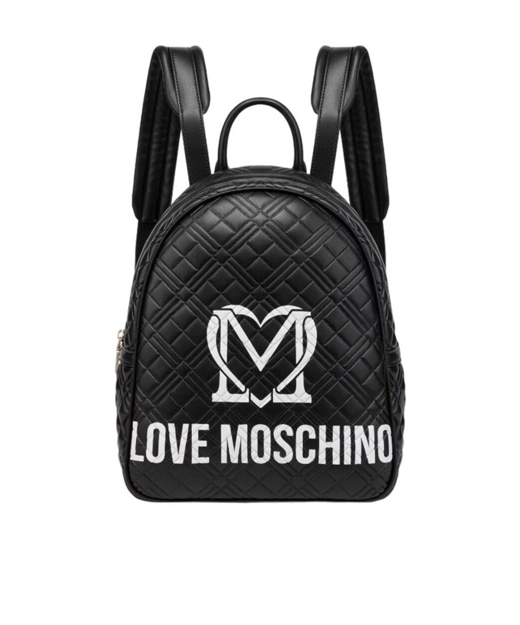 Moschino Logo Backpack In Black