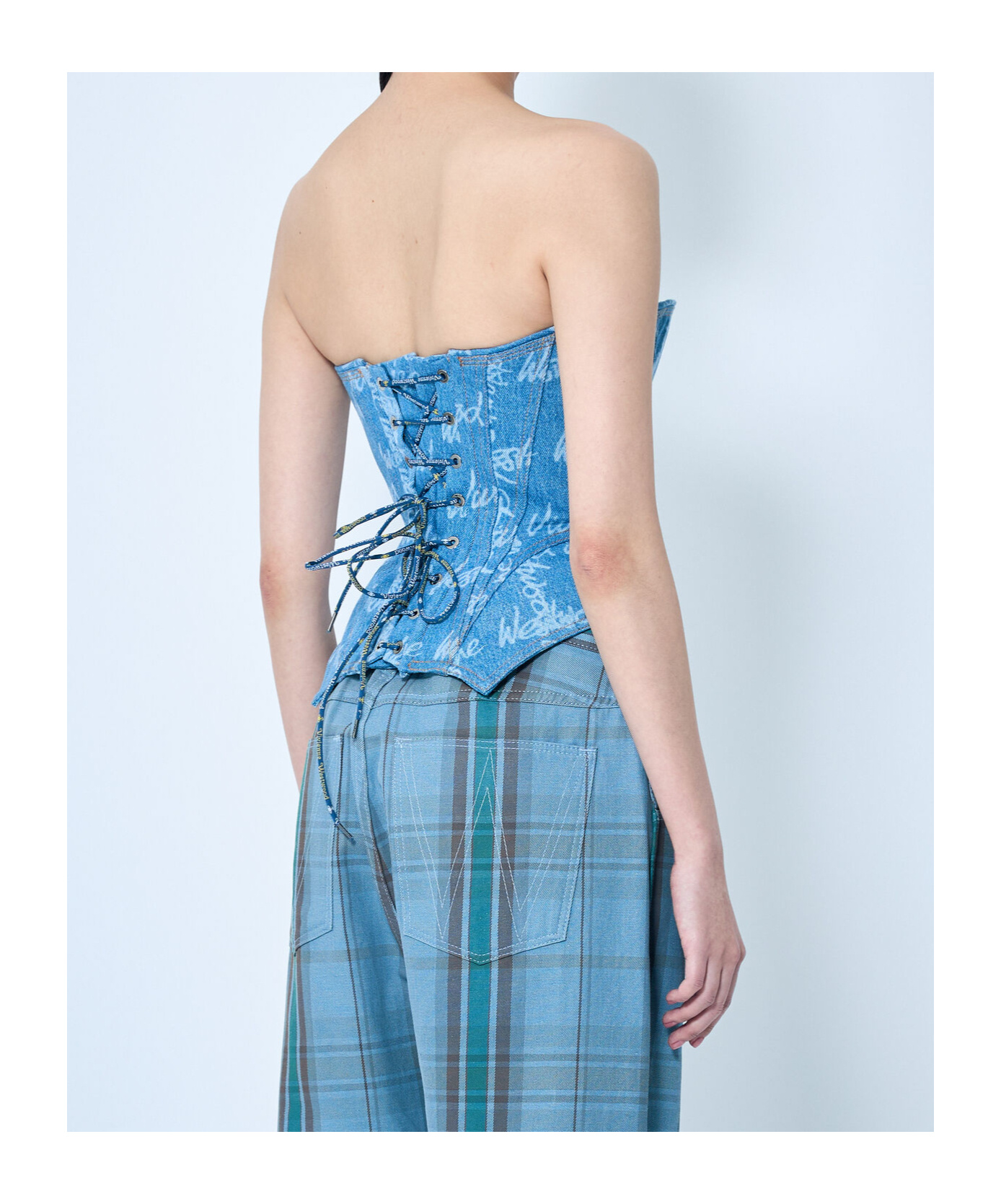 Vivienne Westwood Cobrax Denim Corset In Blue