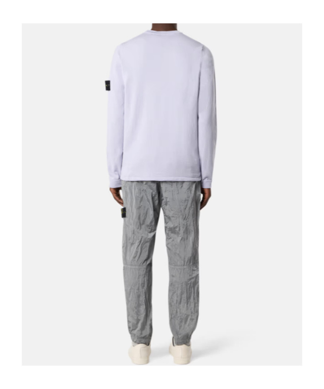 Stone Island Compass-motif Jersey-fleece Sweatshirt In White