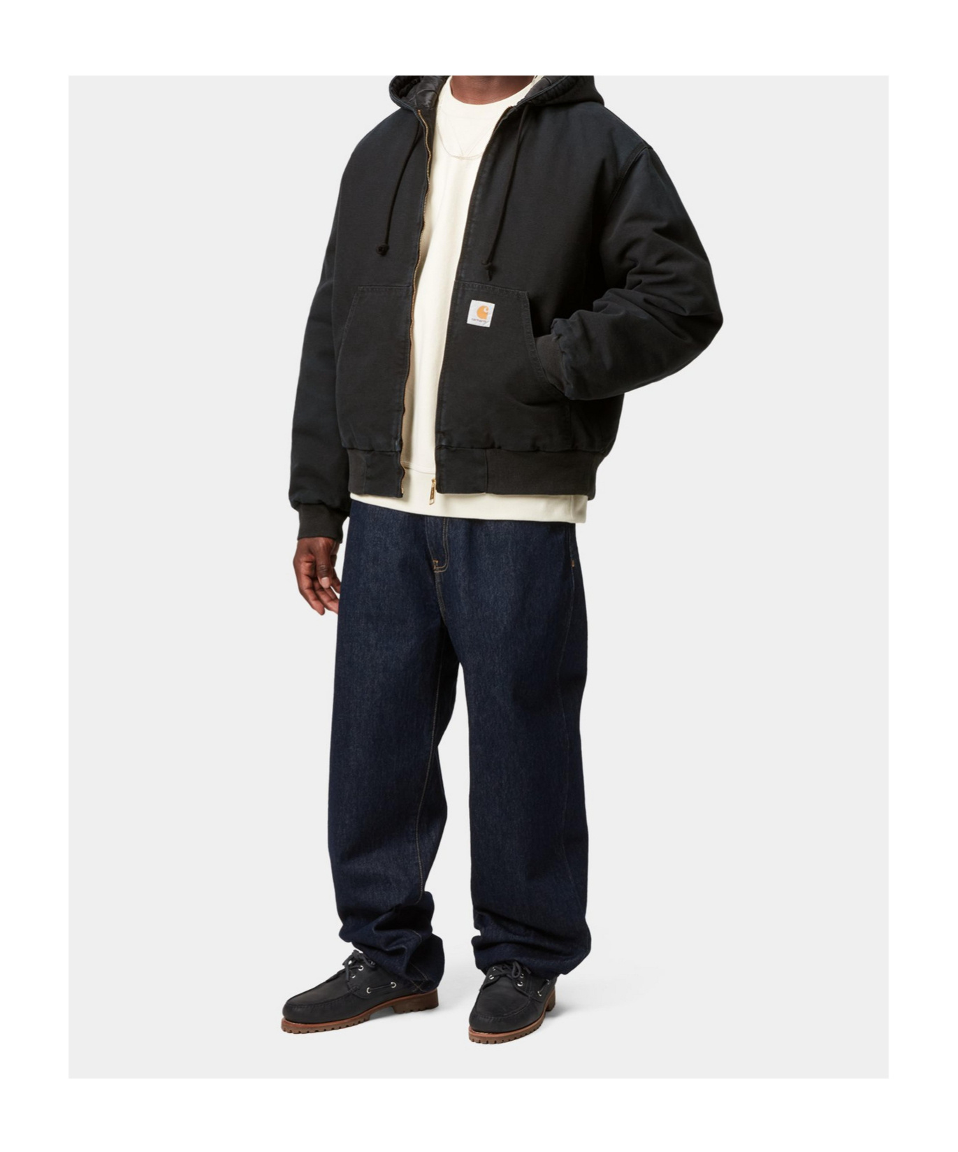 Carhartt Active Sweat Cotton Blend Jacket In Black