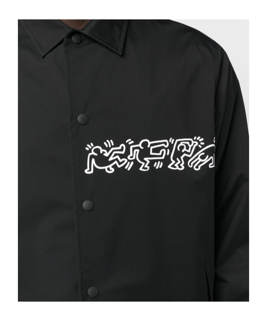 Junya Watanabe Keith Haring Print Nylon Jacket In Black