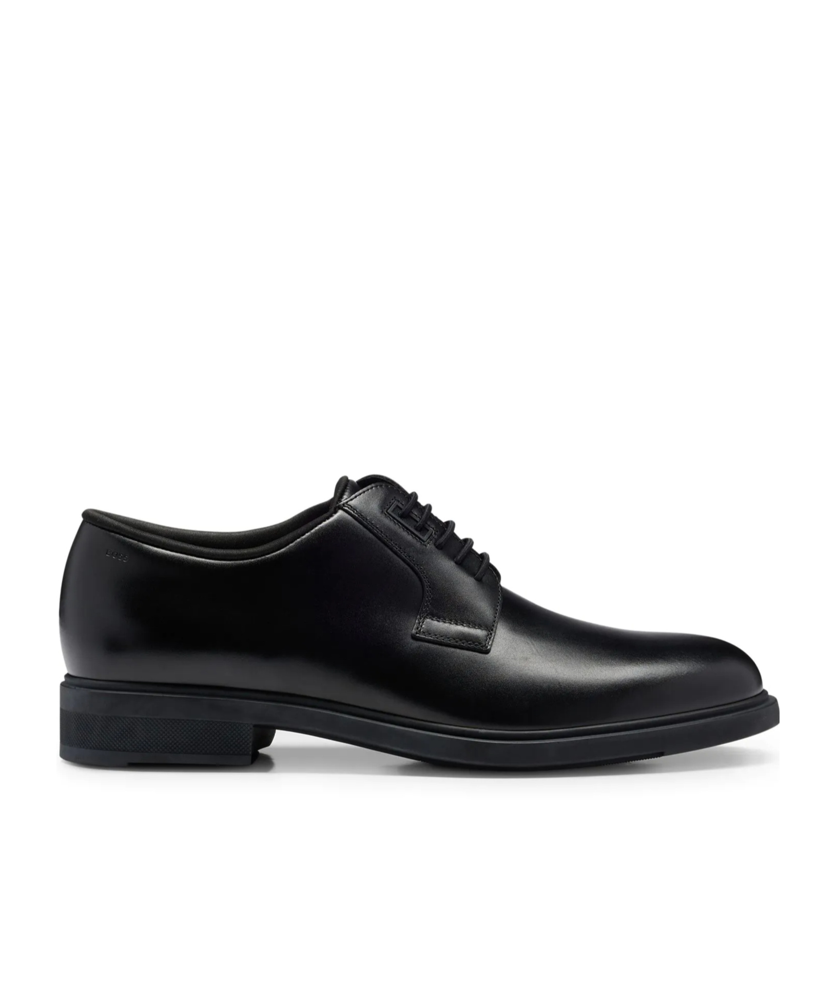 Hugo Boss Lace-up Leather Derby Shoes In Black
