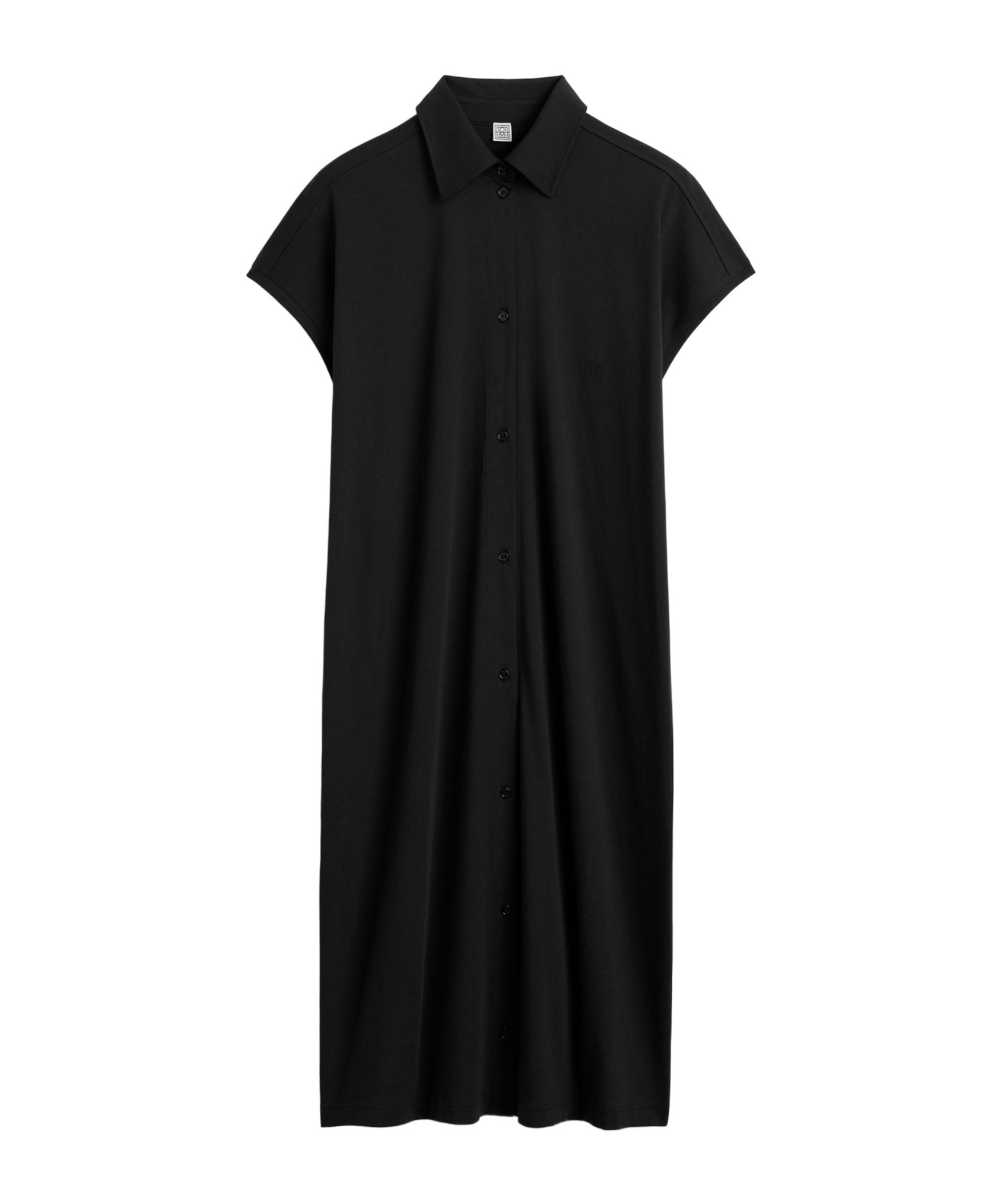 Totême Short-sleeved Dress In Black