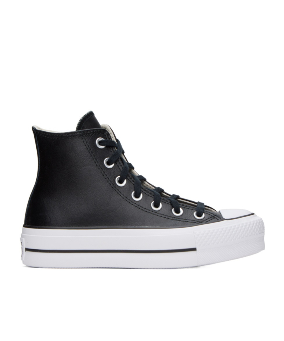 Converse Ctas Lift Clean Hi Sneakers In Black