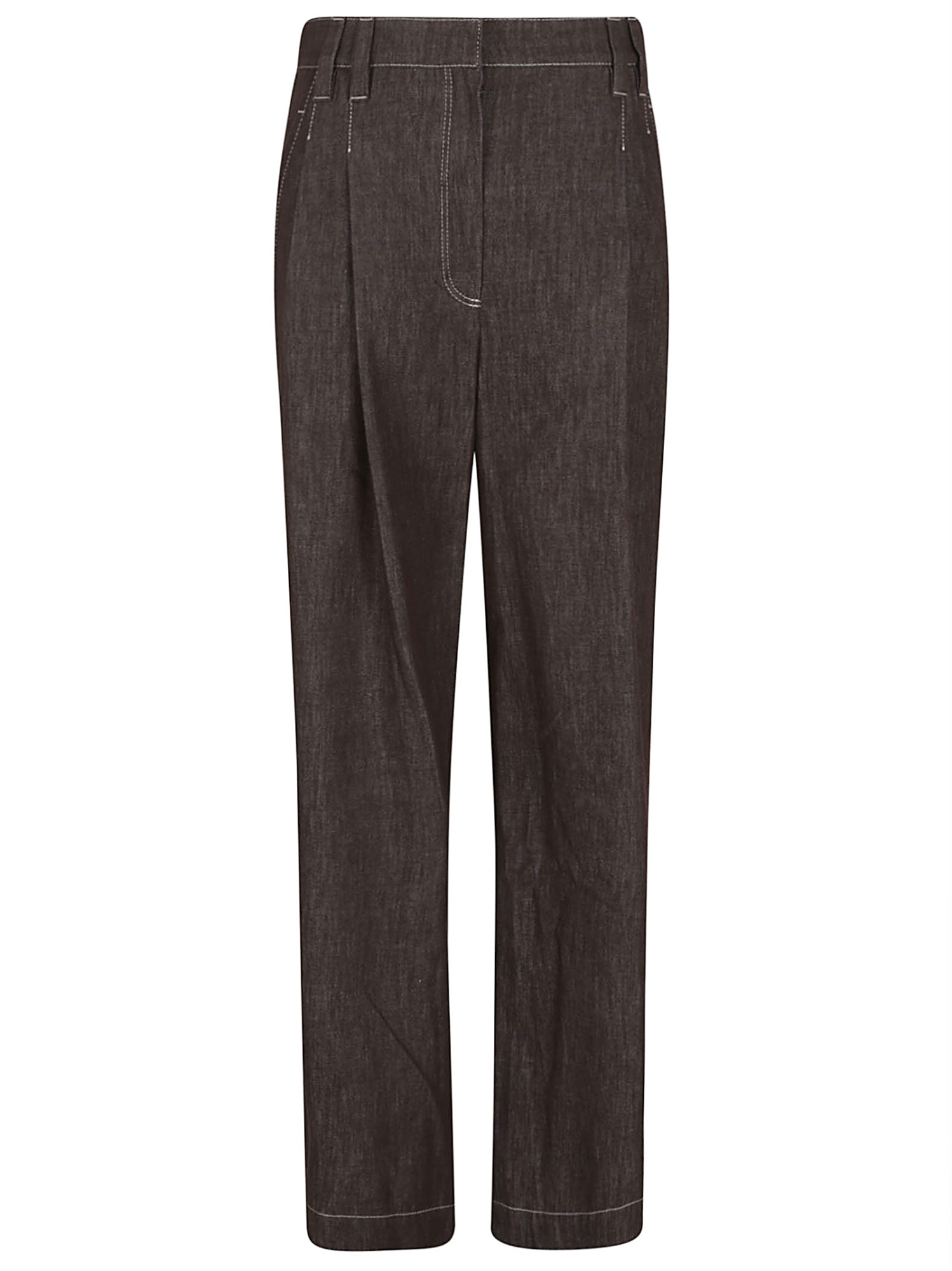 Brunello Cucinelli Straight-leg Trousers In Black
