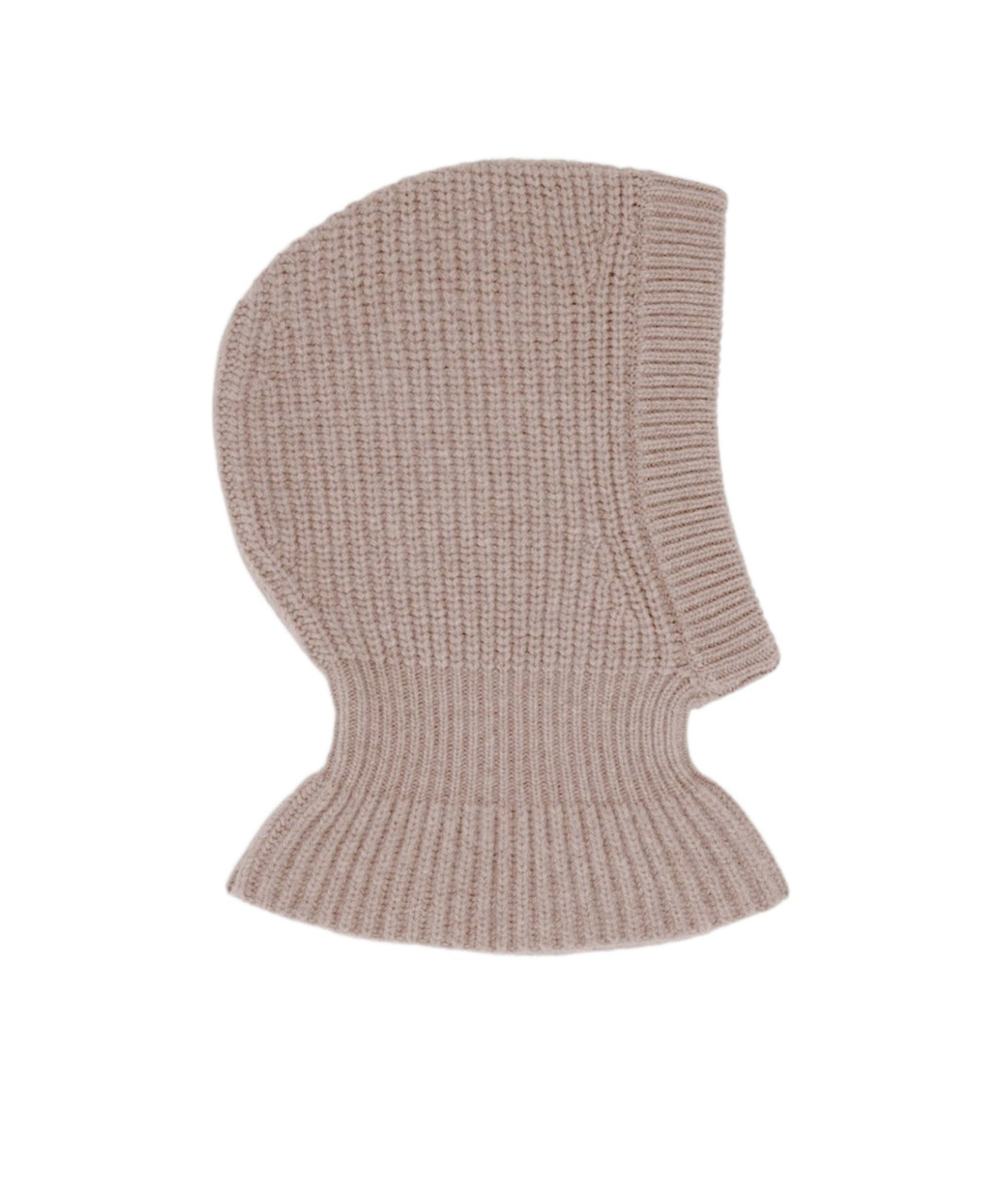 Lemaire Ribbed-knit Lambs Wool Balaclava In Nude