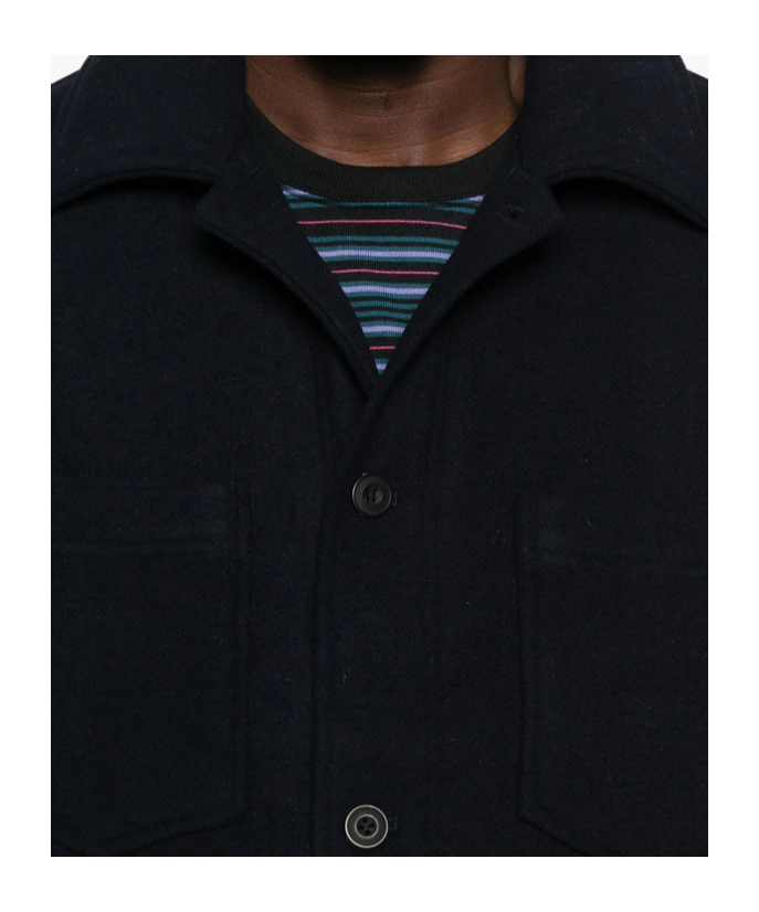 Samsoe & Samsoe Button-down Long-sleeved Casual Jacket In Black