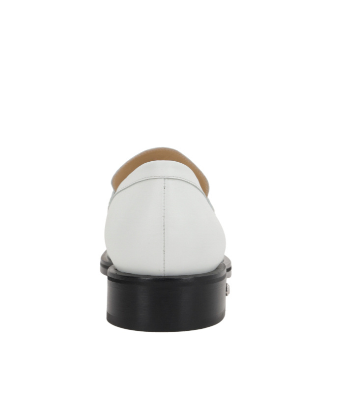 Mach&mach Round Head Loafer Shoes In White