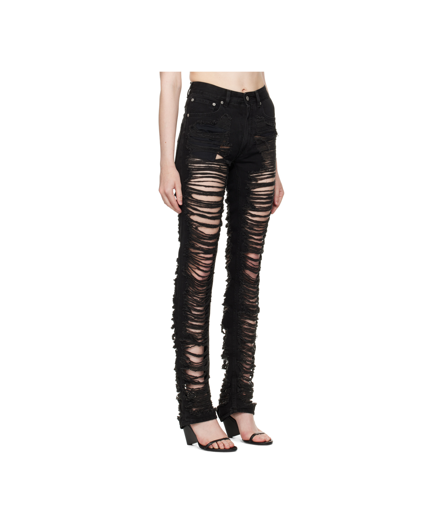 Mm6 Maison Margiela Distressed Slim Fit Jeans