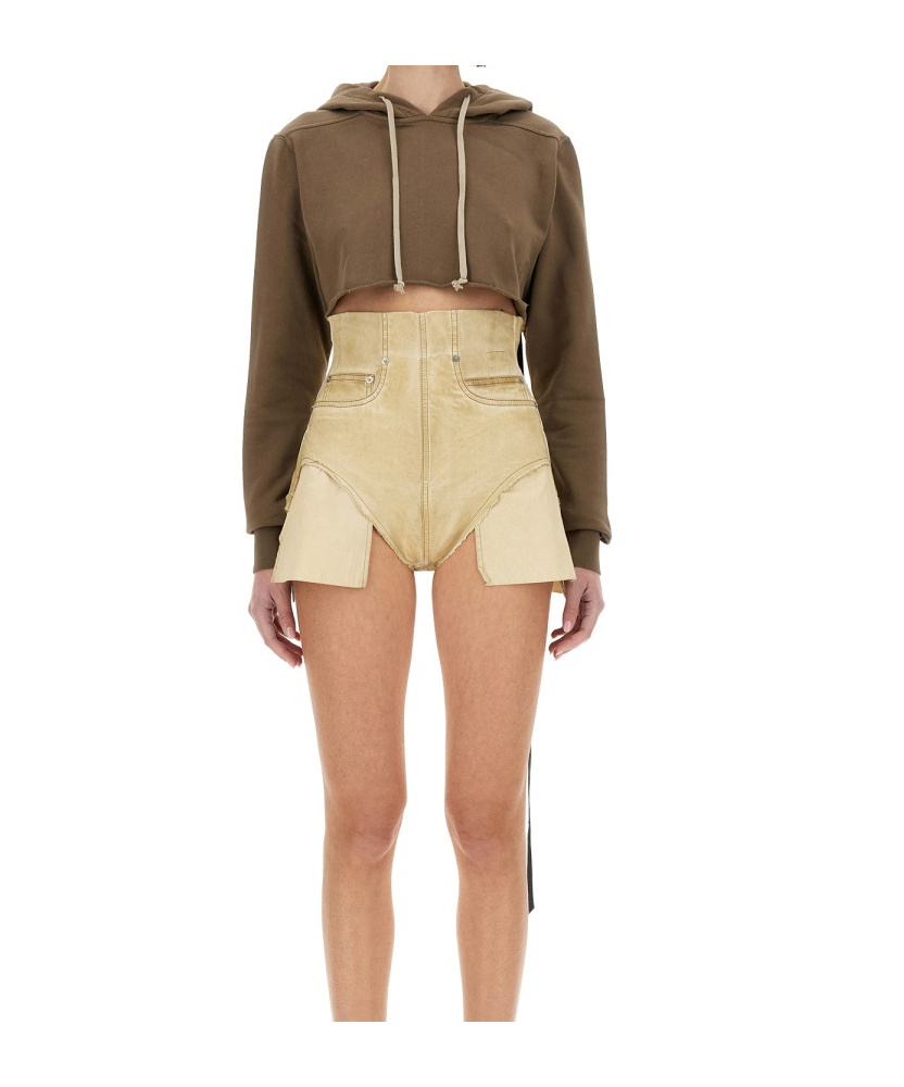 Rick Owens Drkshdw Long-sleeved Sweater In Nude