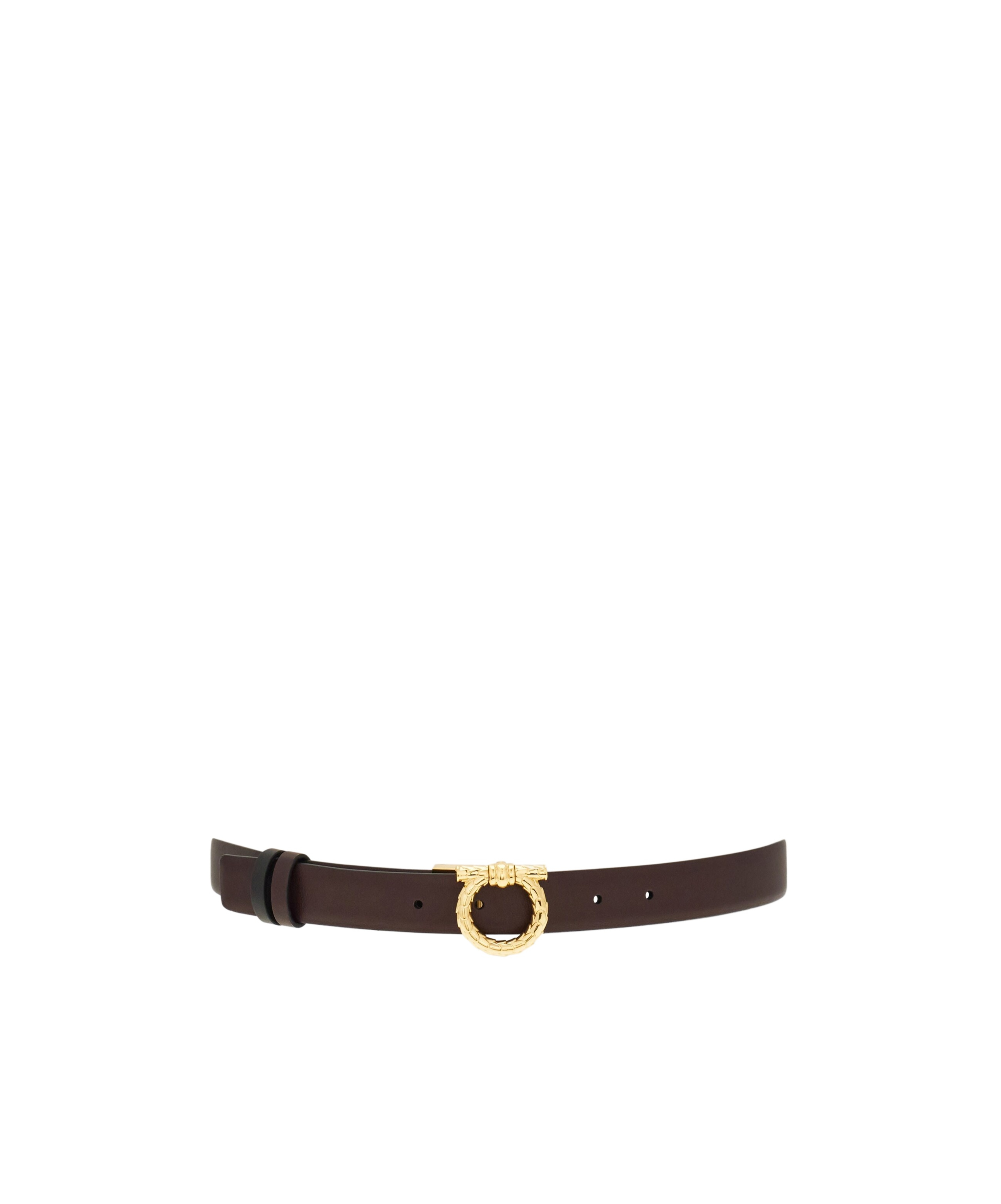 Ferragamo Double-sided Gancini Belt In Black