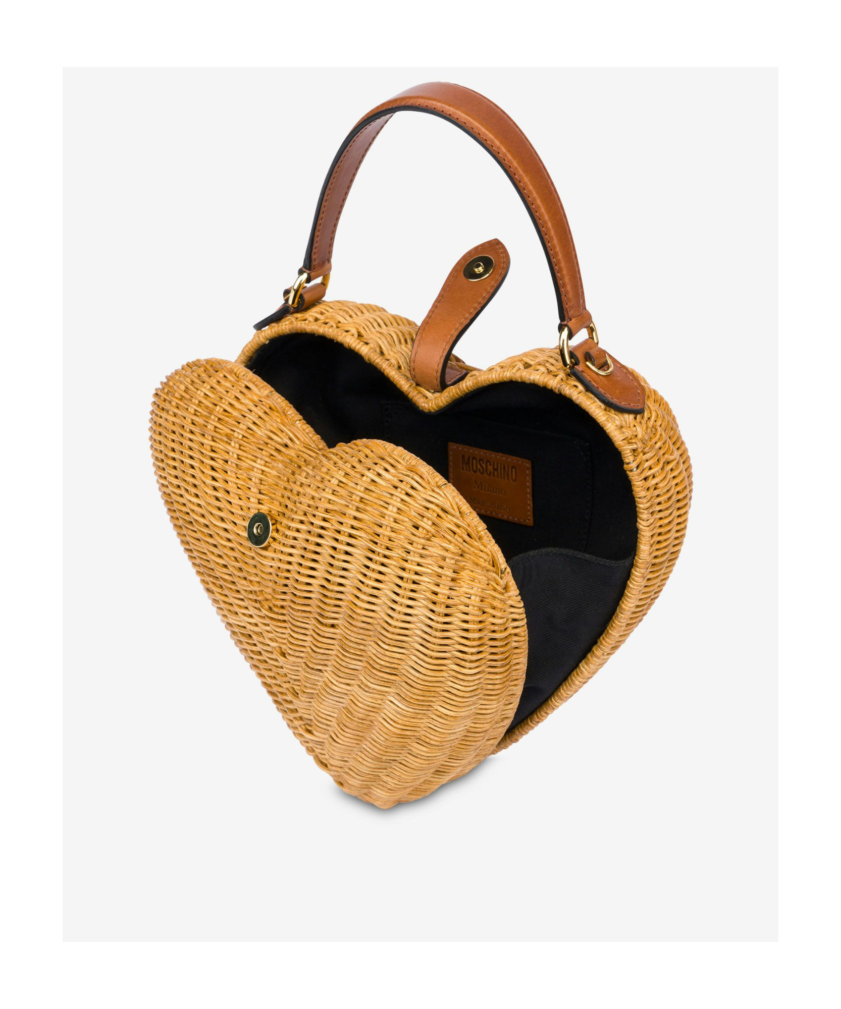 Moschino Heartbeat Tote Bag In Brown
