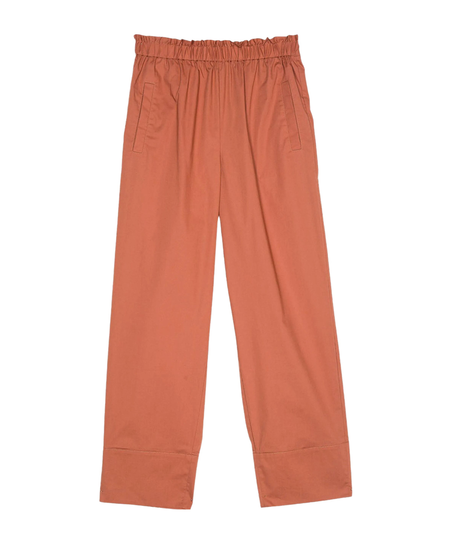 Twinset Elasticated-waist Trousers In Red