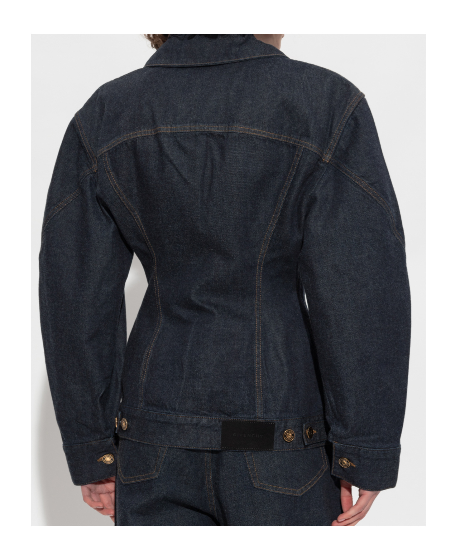 Givenchy Cocoon-sleeve Waisted Denim Jacket