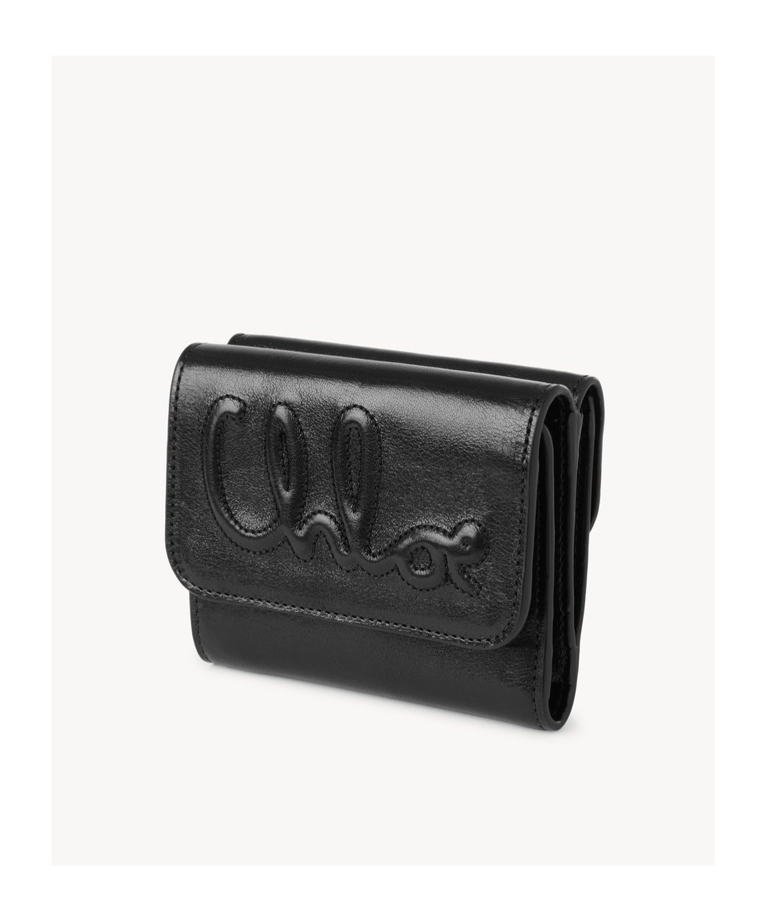 Chloé Small Three-fold Wallet In Black