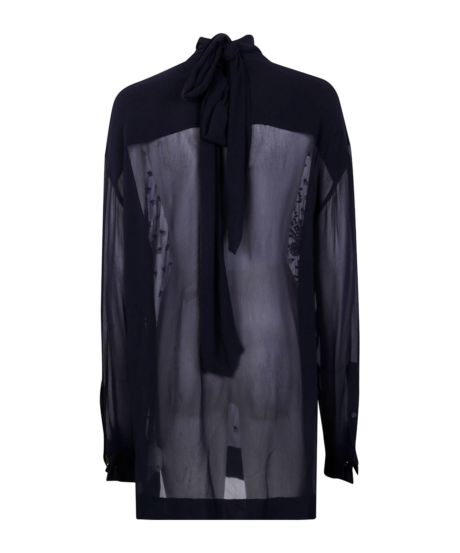 Dries Van Noten Long-sleeved Turtleneck Blouse In Black