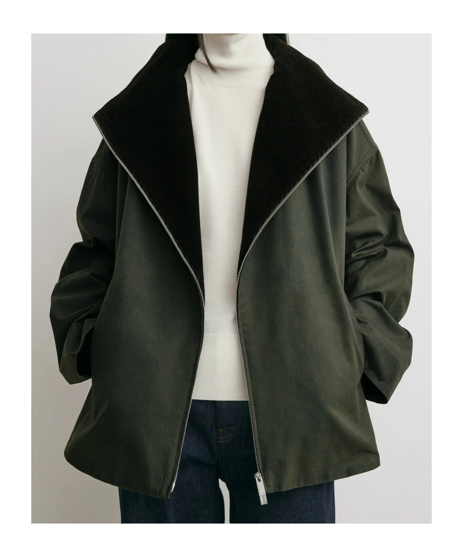 Totême Zipper Jacket In Green