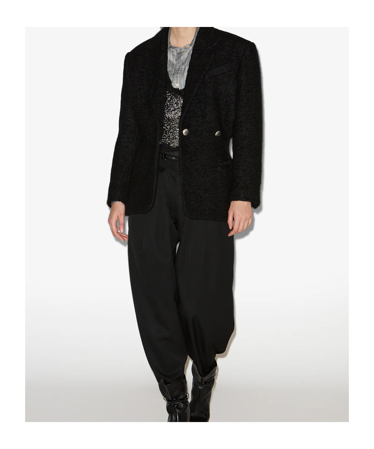 Isabel Marant Gallie Double-breasted Coat In Black