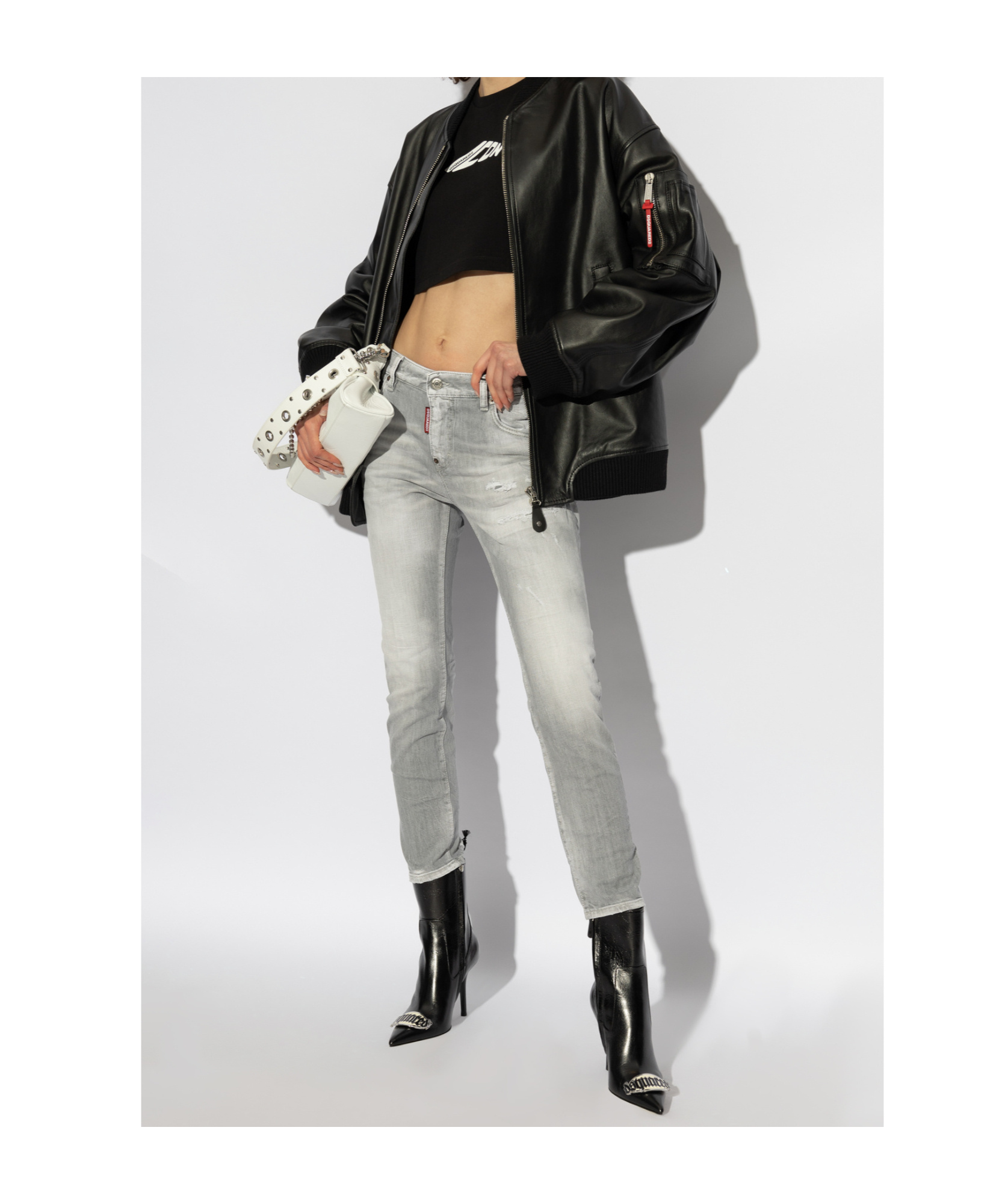 Dsquared2 Belt-loop Jeans In Gray