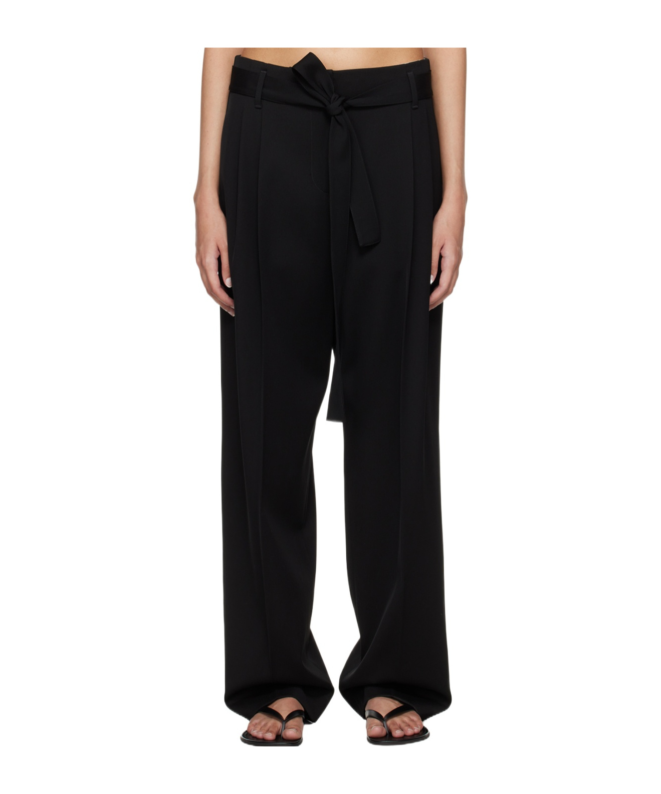 The Row Lonan Ironing Casual Pants In Black