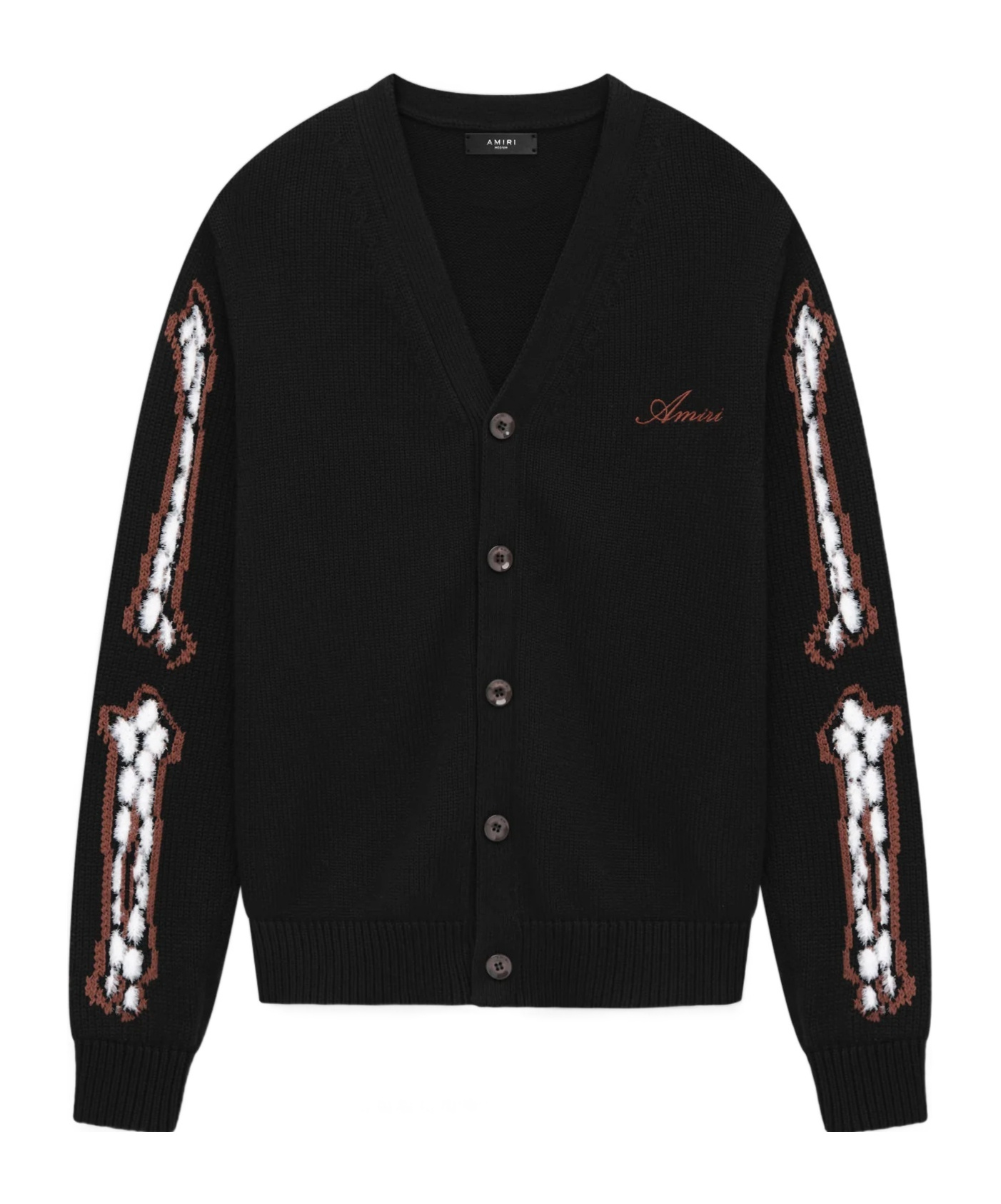 Amiri Long-sleeved Cardigan In Black