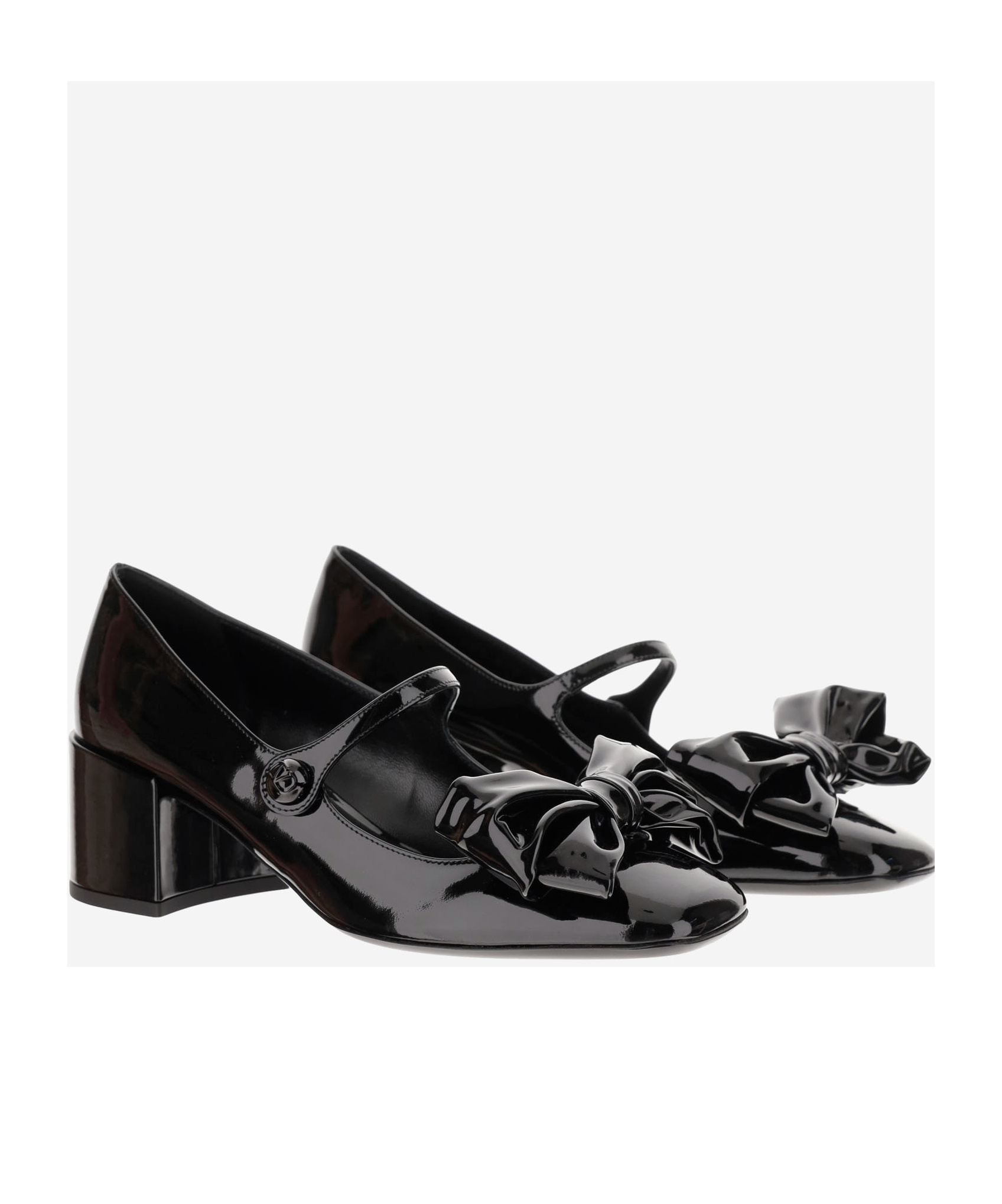 Valentino Bowjane Patent Leather Mary Jane Pumps In Black