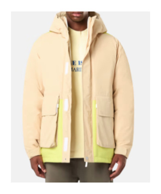 STONE ISLAND STONE ISLAND LOGO-PRINTED DOWN JACKET