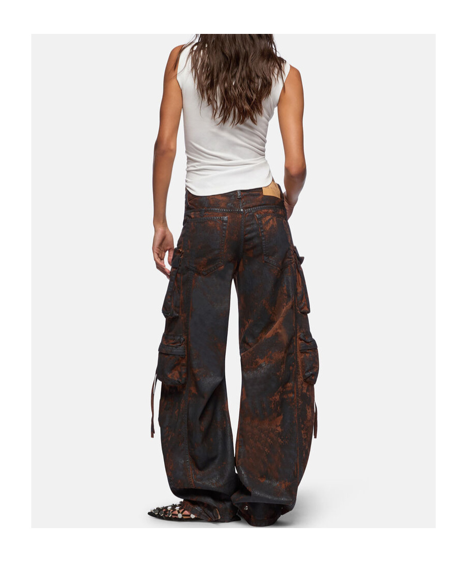 Attico Grey And Rust Long Pant In Black