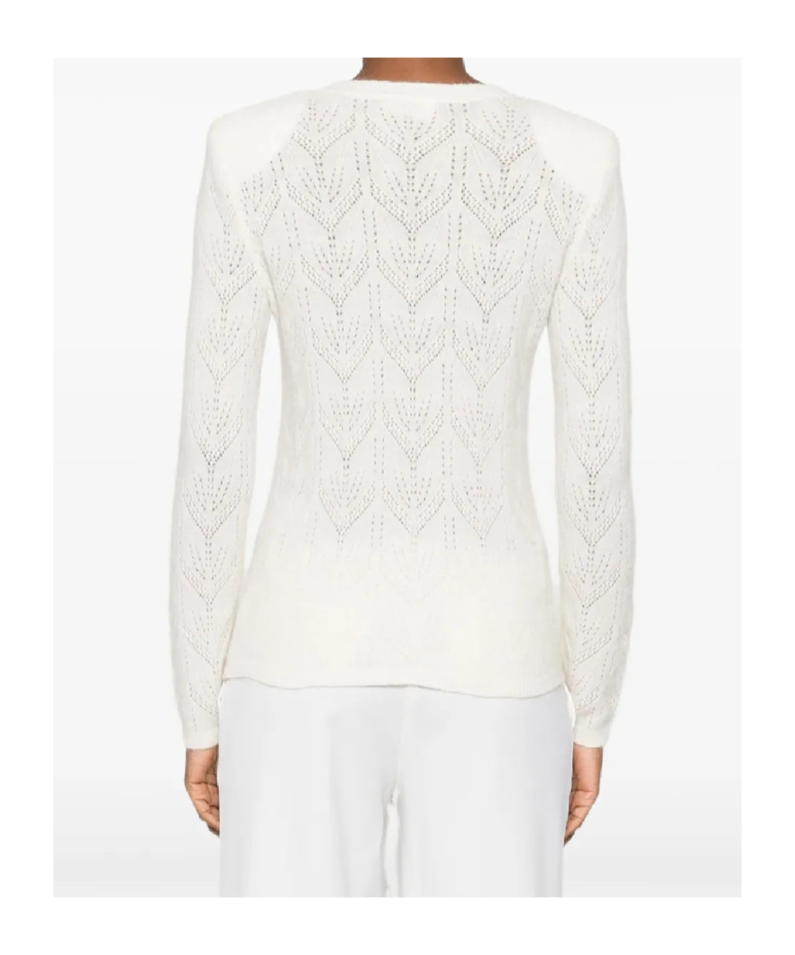 P.a.r.o.s.h Chevron-pattern Sweater In White