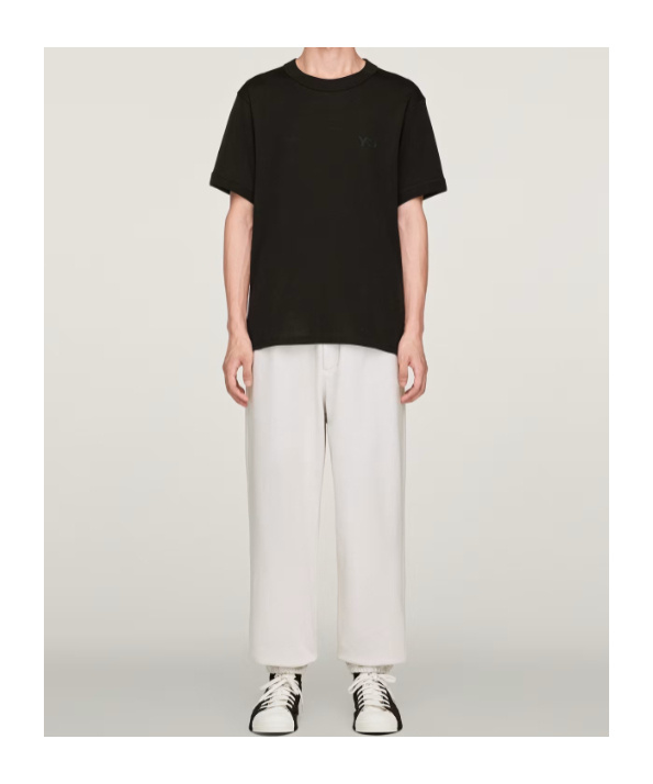 Y-3 Relaxed Fit Cotton-blend Jogger Pants With Subtle Logo In White
