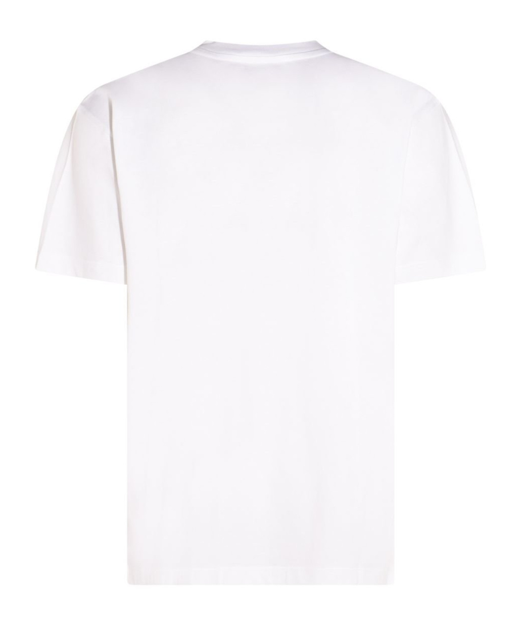 Moschino Cotton T-shirt With Contrasting Logo Detail In White