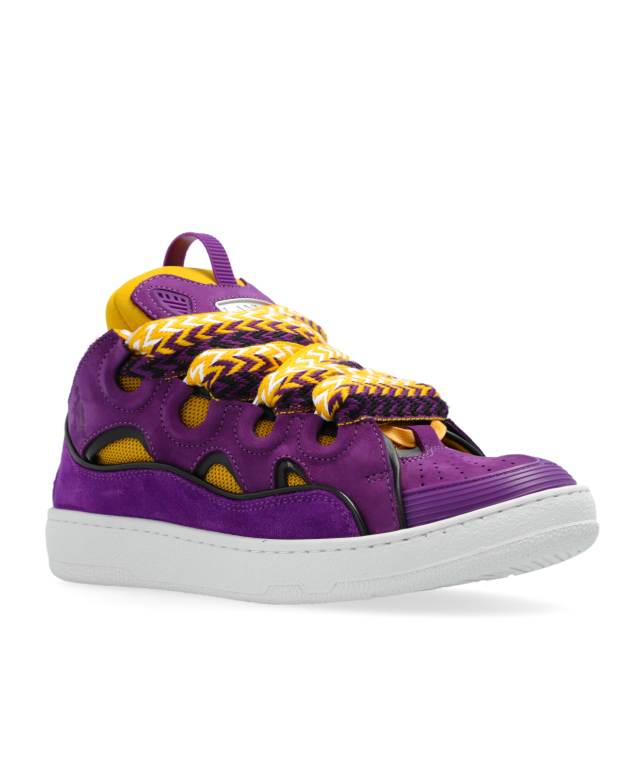 Lanvin Sneakers Curb En Cuir Pour Homme In Purple