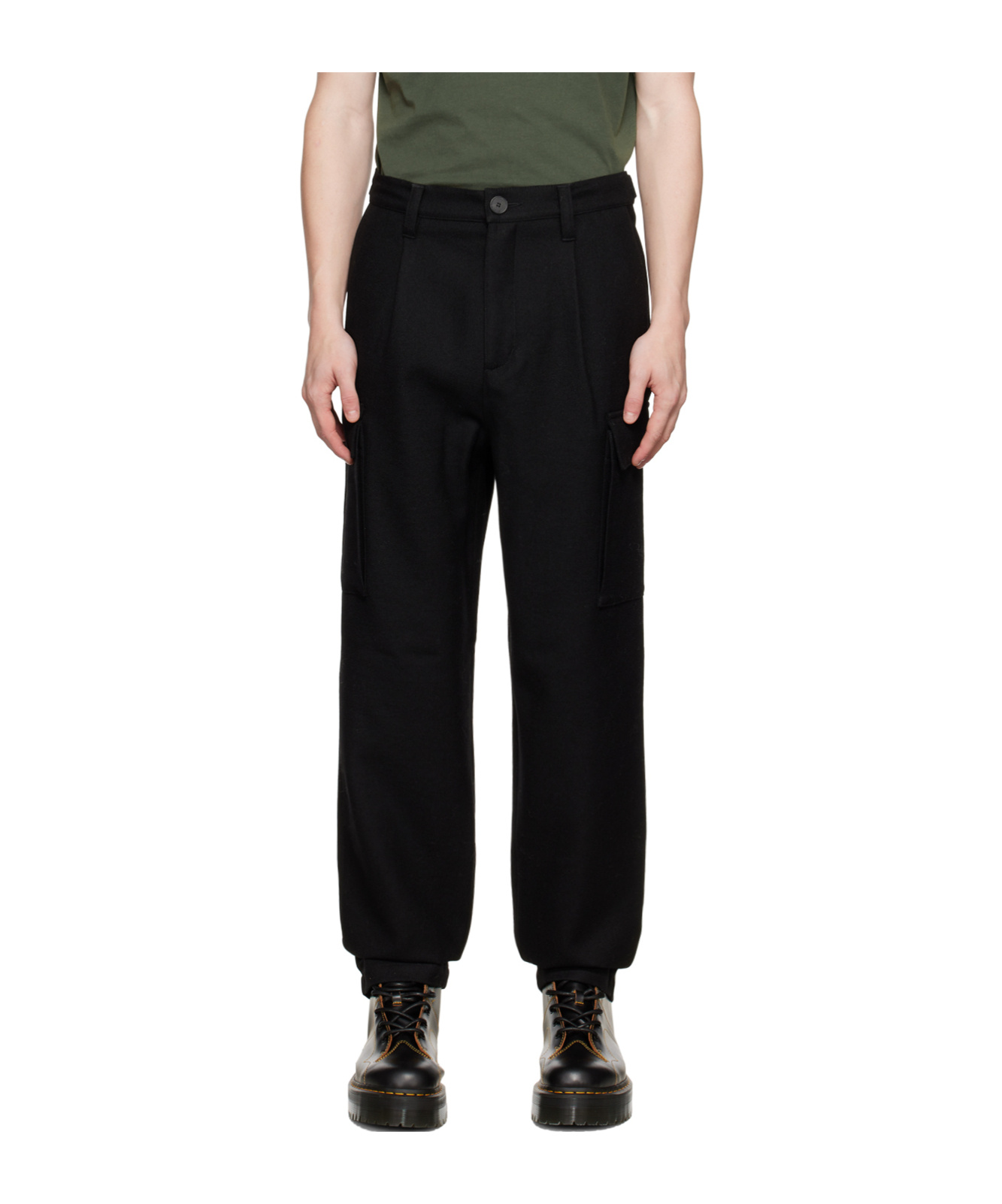 Frame Belt Loops Slacks In Black