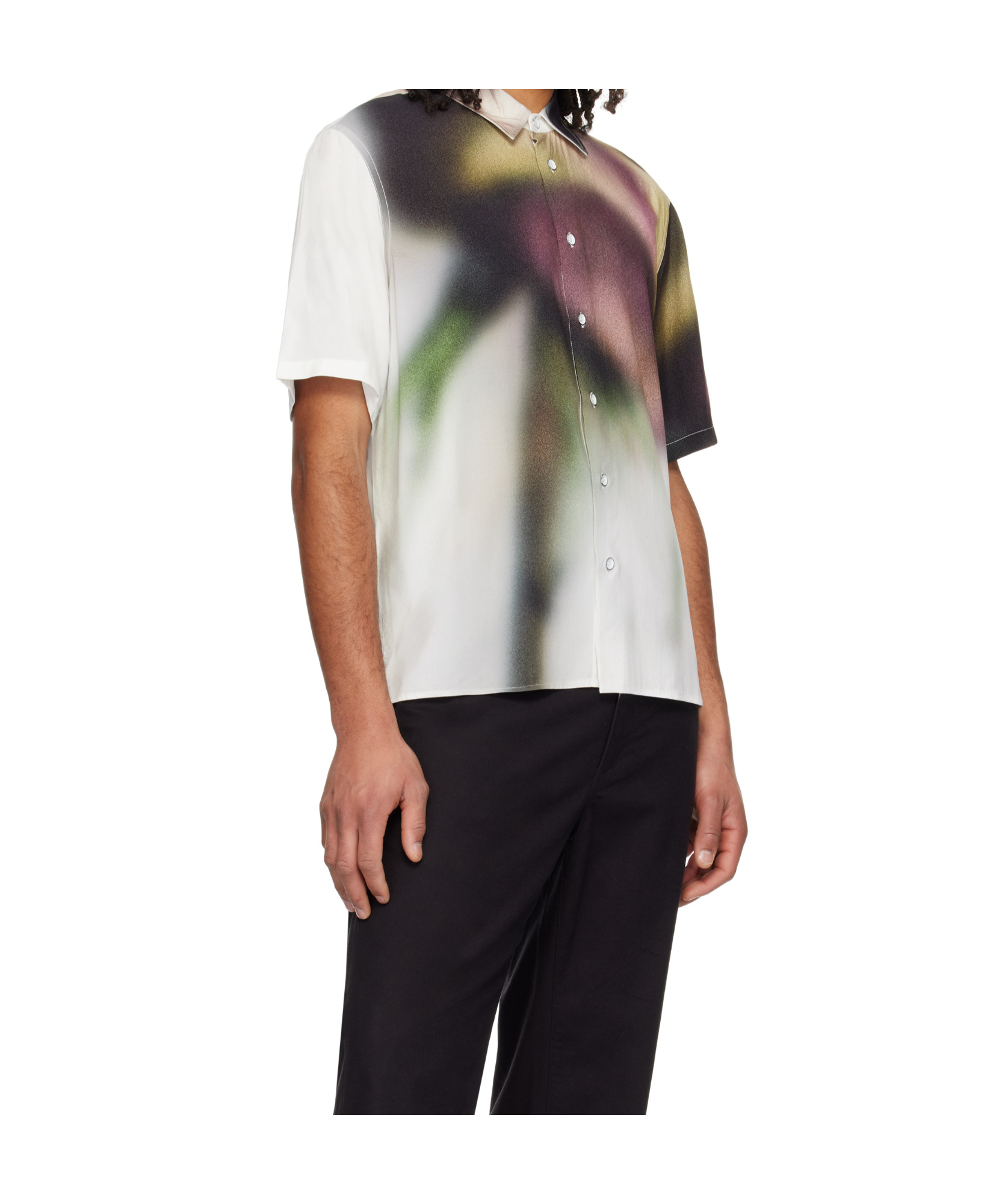 Rag & Bone Dalton Rose Short Sleeve Button-up Shirt In Multicolor
